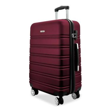 Imagem de Mala De Viagem Grande Rígida Para 23 à 32 kg Com Rodas 360º E Cadeado Segredo. (Cereja 3)