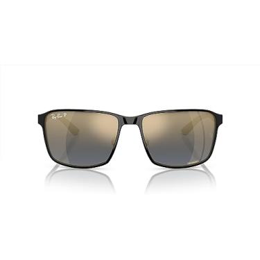 Imagem de Óculos de Sol Ray-Ban Polarizado 0RB3721CH 187/J0 Tam 59 / Preto/Ouro - Lentes Ouro Espelhado