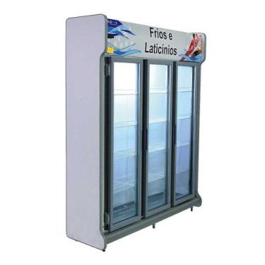 Imagem de Expositor de Bebidas 3 Portas Polofrio Expositor Europeu Cinza 220v, 2