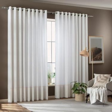 Imagem de Cortina Tulum Linho 5,50m x 2,70m Cortina Ampla em Linho para um Ambiente Aconchegante.