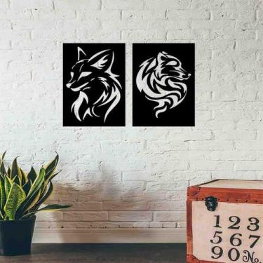 Imagem de Quadro Decorativo Raposa Vazado - Mdf 3Mm 003 - Decoarts