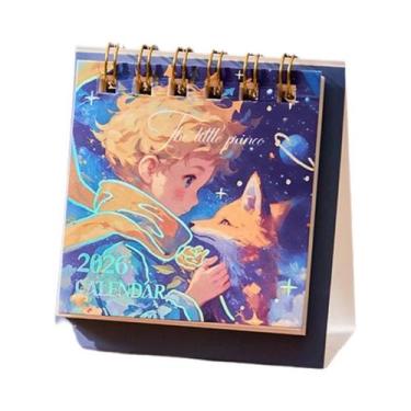 Imagem de Calendário De Mesa Mini Portátil Série Príncipe Com Efeito Bronzeado P