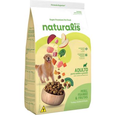 Imagem de Ração Seca Total Naturalis Peru, Frango e Frutas para Cães Adultos Porte Médio e Grande - 12 Kg