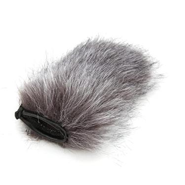 Imagem de Microfone Pára-brisa Peludo, Flocagem Pequeno Anti Gota Universal Peludo Pára-brisa Muff Alto Desempenho para Microfones de Entrevista de Tubo Longo
