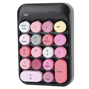 Imagem de Teclado numérico sem fio, Mini teclado numérico com 2,4G receptor USB e tampa de chocolate para laptop/PC/desktop (preto)