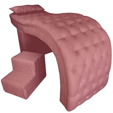 Imagem de Maca Estética Estofada para Clínica Consultorio Massagem Capitonê 180x85x80 (rosê)