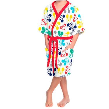 Imagem de Roupão Felpudo Infantil Quimono Estampado Mickey Colorido M