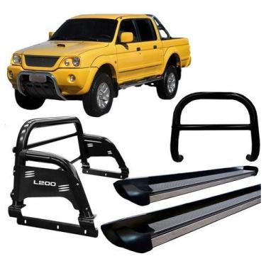 Imagem de Kit Quebra Mato_estribo_santo Antônio H3 L200 Preto - HOZZ