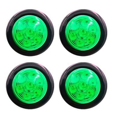 Imagem de TONDASKY Pacote com 4 lâmpadas de LED verdes de 5 cm de profundidade, luzes de marcação lateral para caminhão, reboque, trator ônibus, 12 V