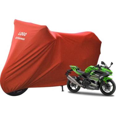Imagem de Capa Moto Para Kawasaki Ninja 300 400 650 Tecido Premium - Mz, Vermelh