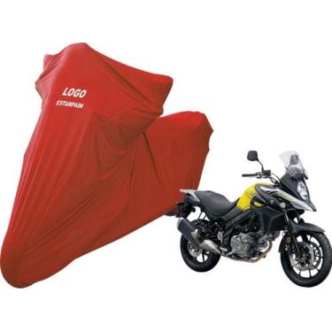 Imagem de Capa De Tecido Para Moto Suzuki V-Strom 650 V-Strom 1000 - Mz, Vermelh