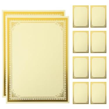 Imagem de HOODANCOS Papel Para Certificado Com Floral Em Branco 10 Folhas Forro Para Diploma Papel Para Certificado De Honra Folhas De Prêmio Escolar