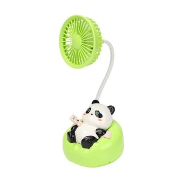 Imagem de IEUDNS Fã pessoal portátil, computador de mão, 3 velocidades ajustáveis ​​para o suporte de telefone do ventilador recarregável para o apartamento Domer Home, Verde