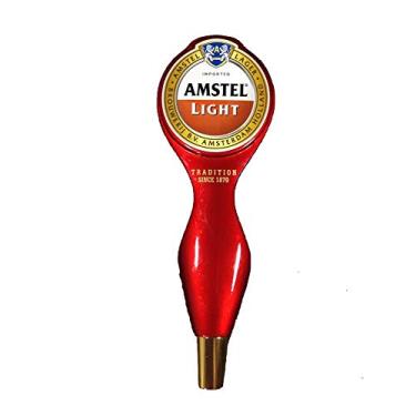 Imagem de Amstel Light Marcador de barril pequeno com alça de torneira de cerveja