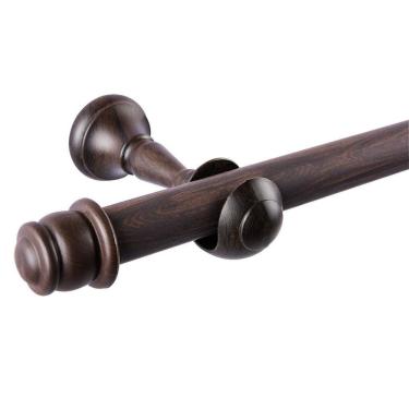 Imagem de Kit Varão Completo Eco Europa Plus Alongado 28mm 2 Metros Com Emenda - Quarto Ou Sala Tabaco