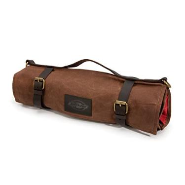 Imagem de Dickies Chef Knife Roll Bag Portable Organizer and Cutlery Storage Roll, Waxed Canvas and Leather, Medium