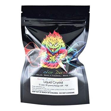 Imagem de Solar Color Dust Tinta termocromática de cristal líquido (efeito anel de humor), 12 mudanças de cor, forma pura, frasco de 14 ml