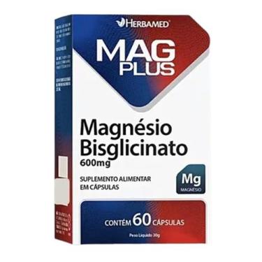 Imagem de Mag Plus Magnésio Bisglicinato 600mg 60 Cáps - Herbamed