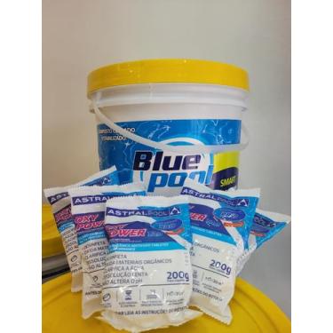 Imagem de Balde de Cloro Blue Pool 10kg e 5 Pastilhas Cloro Orgânico Astralpool 