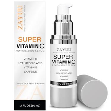 Imagem de Super Vitamina C Sérum Facial para Pele Madura: Fórmula Anti-Envelhecimento Hidratante All-In-One - Vitamina C, Ácido Hialurônico, Vitamina E, Cafeína - Soro Facial Lift para Rugas, Manchas Escuras