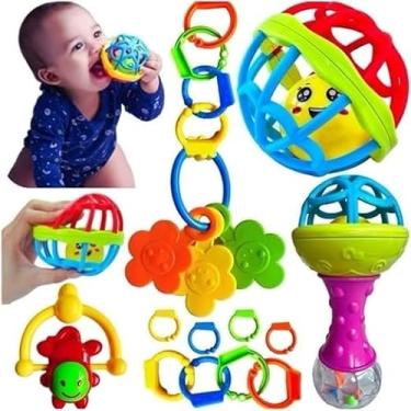 Imagem de Brinquedo infantil mordedor chocallo bebe sensorial