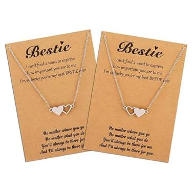 Imagem de Conjunto de colares combinando Best Friend para 2, 3 ou 4 mulheres, irmãs, melhores amigas, presentes de aniversário