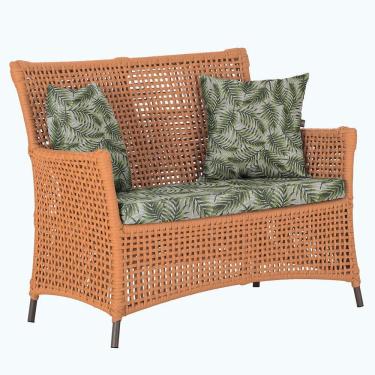 Imagem de 1 Sofá área Externa Igapó Alumínio Marrom Corda Náutica E5 Terra Cota