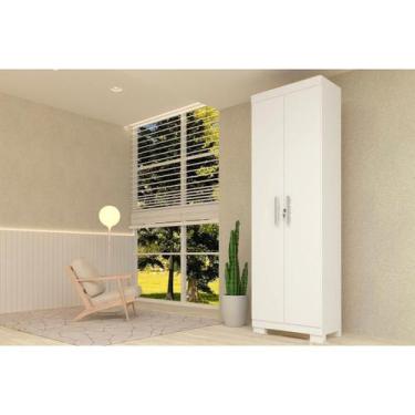 Imagem de Armário Multiuso Casal Iris 2 Portas c/ Chave Branco - ACP - ACP Móvei