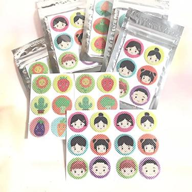 Imagem de 24PCS Adesivos Repelentes de Mosquitos Desenho Animado com Óleo Essencial Plantas para Crianças e Bebês - Portáteis Verão Não Estimulantes Duração 6 H