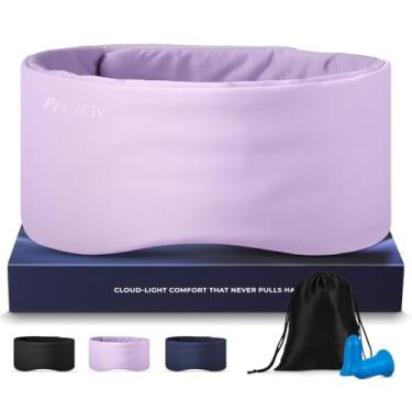 Imagem de Máscara de dormir dupla face para pessoas que dormem de lado, velcro sem som, fibra de bambu e máscara de seda de leite, máscara de dormir de pressão zero para mulheres e homens, venda para alívio dos