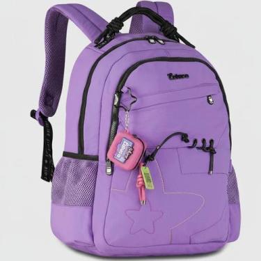 Imagem de Mochila de Costa Escolar Juvenil Luluca Shine Keep Glowing Chaveiro Co