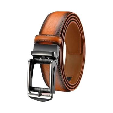 Imagem de Cinto Masculino De Couro Genuíno Com Fivela Automática De Metal, Quali