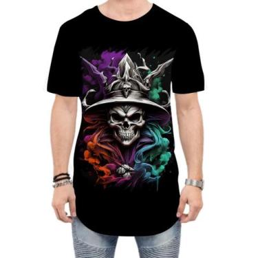Imagem de Camiseta Longline Mago Caveira Trevas Magia 8 - Kasubeck Store®, GG