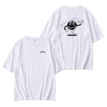 Imagem de A-teez Merch Camiseta K-pop algodão casual diário unissex para suporte de fãs camiseta estampada solta streetwear, Branco, P