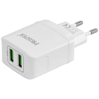 Imagem de Adaptador de Tomada Prosper P-5502 2 USB - Branco