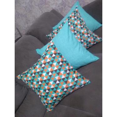 Imagem de 4 Capas Almofadas Lindas Decorativas Sala Sofá Ziper Oculto - Fr Enxov