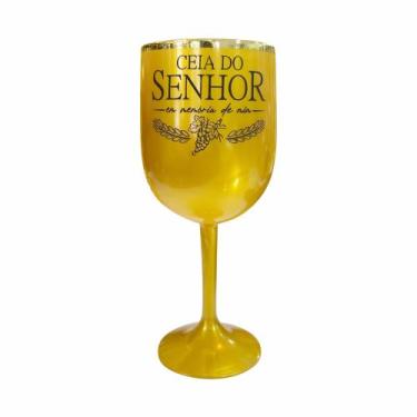 Imagem de Taça acrílica / Dourada - O Cantinho da Fé