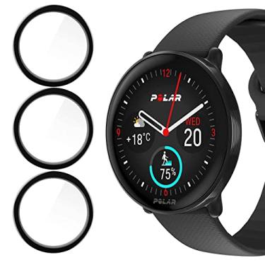 Imagem de Lamshaw Película protetora de tela compatível com relógio inteligente Polar Ignite 3, [pacote com 3] Película protetora de tela macia de PET de cobertura total 3D compatível com o Smartwatch Polar Ignite 3 Fitness & Wellness GPS (pacote com 3)