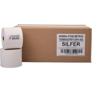 Imagem de Bobina Térmica 57MMX80M Branca 48G. - Silfer