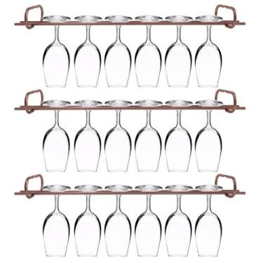 Imagem de Conjunto 3 Organizadores Porta Taças 42cm Suportes Suspensos Para Taça