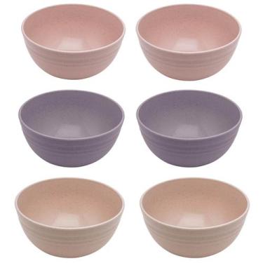Imagem de Kit 6 Cumbucas Bowl de Bambu Sortido 15x7cm Lyor Sobremesa Cereais Fru