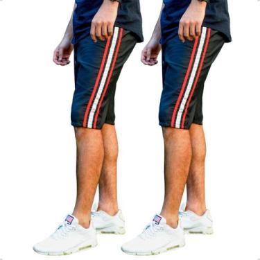 Imagem de KIT 2 Bermuda Tactel Masculina Treino Academia  - Ben20, GG, Preto