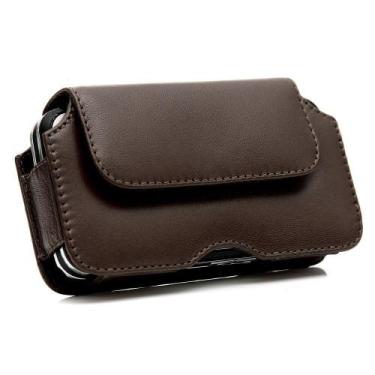 Imagem de Capa couro clip cinto magnus marrom para iphone xs max 6.5 - CELLWAY
