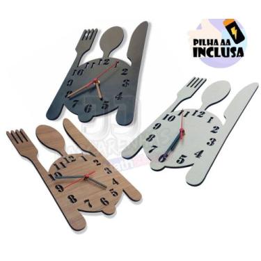 Imagem de Relógio parede grande para cozinha decorativo em MDF Robusto - JJ, AMA