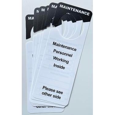 Imagem de Etiquetas de suporte de porta de manutenção para aluguel de apartamentos de gerenciamento de propriedade para porta 60 pacotes 15 mil, furo grande e design macio anti-beliscar, placa de plástico de 24