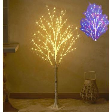 Imagem de Árvore de Birch Hairui Iluminada de 4 Pés com 200 LEDs e 8 Funções