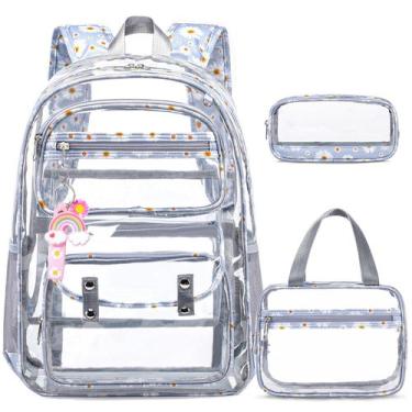 Imagem de Conjunto de Mochila e Lancheira Transparente ACESAK Daisy para Meninas