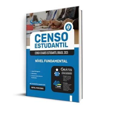 Imagem de Apostila Censo Estudantil  - Nível Fundamental - Agente Recenseador - 