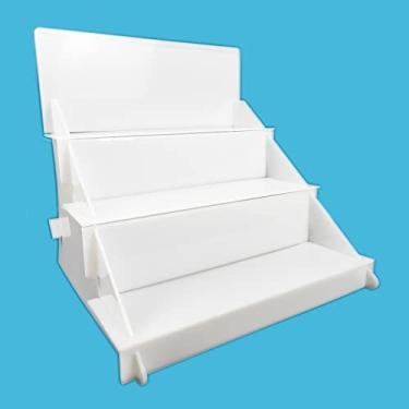 Imagem de MgcSTEM 18.55''x16''x15'' Portable Product Display Stand -White display table Repeatable Assembly/Disassembly Display Shelf for Craft Show Display,Retail Display,Farmers Markets,Candy Display,vendors