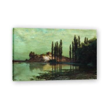 Imagem de Impressões em tela famosas. "Paisagem 22.9 cm por Lev Lagorio, Reproduções de arte clássicas, decoração de parede moderna para sala de estar escritório. Moldura interna 80x128cm-31x50in